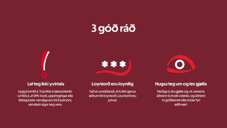 3 góð ráð - teksturin er skrivaður niðanfyri myndina